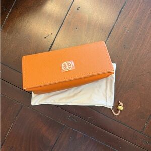 Used Orange Tory Burch Eye Glass Case